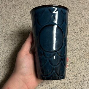 Starbucks Dark Blue Ceramic Tumbler